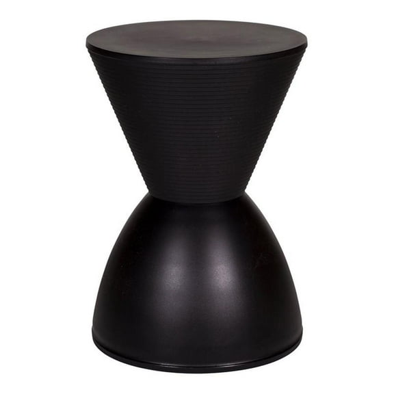 Afuera Living Polypropylene Plastic Indoor/Outdoor Side Table in Black