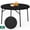 Black, variant on HaiNova 48in Round Folding Table, Portable Plastic Table for Indoor/Outdoor Events, Can Accommodate 4-6 People, White