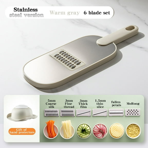 Stainless Steel Potato Shredder with 3 Blades | Multifunctional Vegetable Grater for Carrots, Radishes & Cucumbers | Kitchen Food Processor Tool