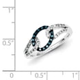thumbnail image 5 of White Night Diamonds Sterling Silver White & Blue Diamond Ring, 5 of 6