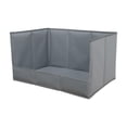 thumbnail image 1 of Orinal de interior para cachorros, soporte para almohadillas para orinar para perros con paredes altas, resistente a salpicaduras Gris L, 1 of 9