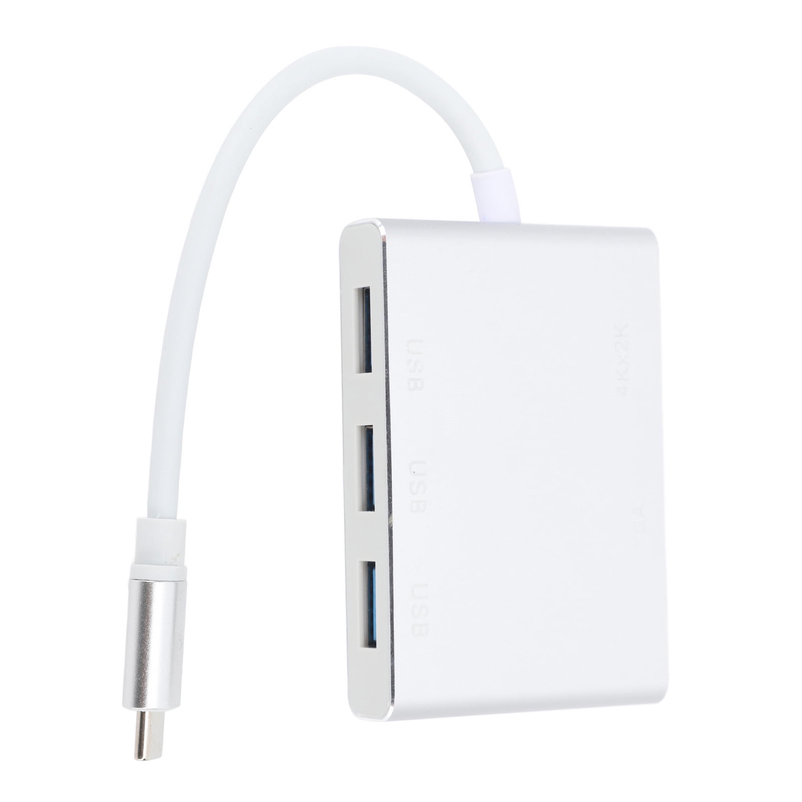 M Buder USB C Hub Portable 5 in 1 Type C to USB Multi Port Adapter Splitter 15 cm / 5.91 in Silver