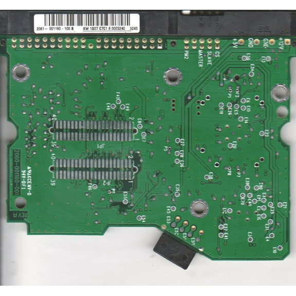 WD1600JB-00DUA0, 2061-001160-100 B, WD IDE 3.5 PCB