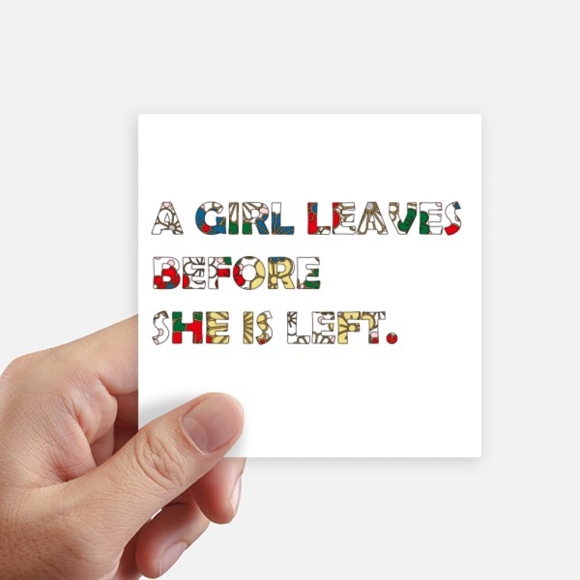 Quote About Girls Sticker Square Waterproof Stickers Wallpaper Car Decal