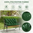 thumbnail image 4 of Kimunuk Outdoor Swing Cushion , 40" X 40" X 5" Waterproof Bench Chair Replacement Cushion with 6 Ties for Patio Porch, Green, 4 of 7