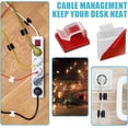 thumbnail image 5 of 60Pcs Self Adhesive Cable Clip, Outdoor Hooks for Lights, Cable Wire Management Clips for Car Office Home Fairy Light Decoration, Transparent, 5 of 5
