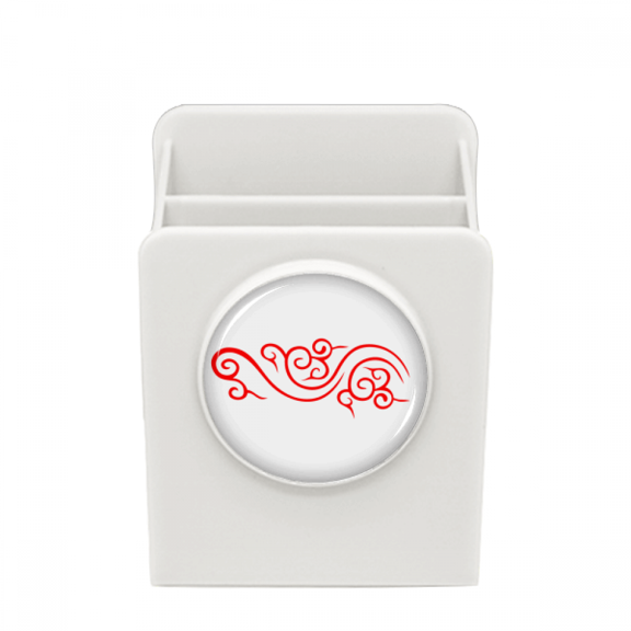 Cloud Auspicious Symbol China Desk Pencil Holder Cup Pen Organizer