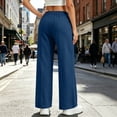 thumbnail image 6 of Cloaraye Sweatpants Women Drawstring Elastic High Waist Wide Leg Pants Solid Color Casual Workout Pants with Pockets, 6 of 6