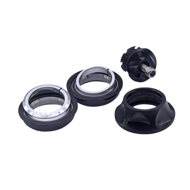 Auriculares para bicicletas de montaña Bicicletas sin auriculares Tubón de horquilla delantero de 28,6 mm de aluminio negro