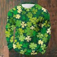 thumbnail image 2 of Camisa Del Día de San Patricio Hombres de Manga Larga de Manga Larga Cuello Redondo Tops Casuales Camisetas Camisetas Ropa para Fiesta Festival Vacaciones Viajes Calle Uso Diario, 2 of 7