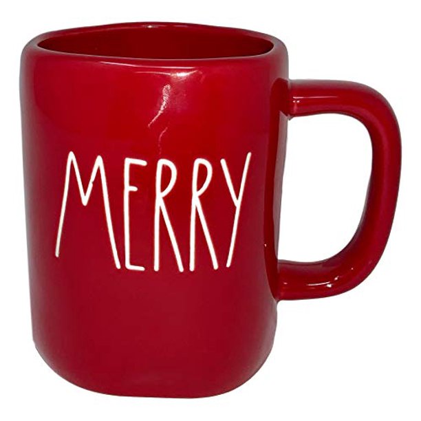 RAE DUNN RED MERRY MUG Artisan Collection BY MAGENTA Beautiful Red