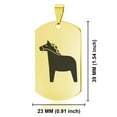 thumbnail image 2 of Stainless Steel Dala Horse Good Luck Charm Dog Tag Pendant Necklace, 2 of 3