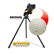 PowerNet Launch F-lite Pro Baseball & Softball Pitching Machine, Breaking Ball Bracket, Variable Speed Up to 90 MPH, Batting Practice Ball Launcher (F-lite Pro)