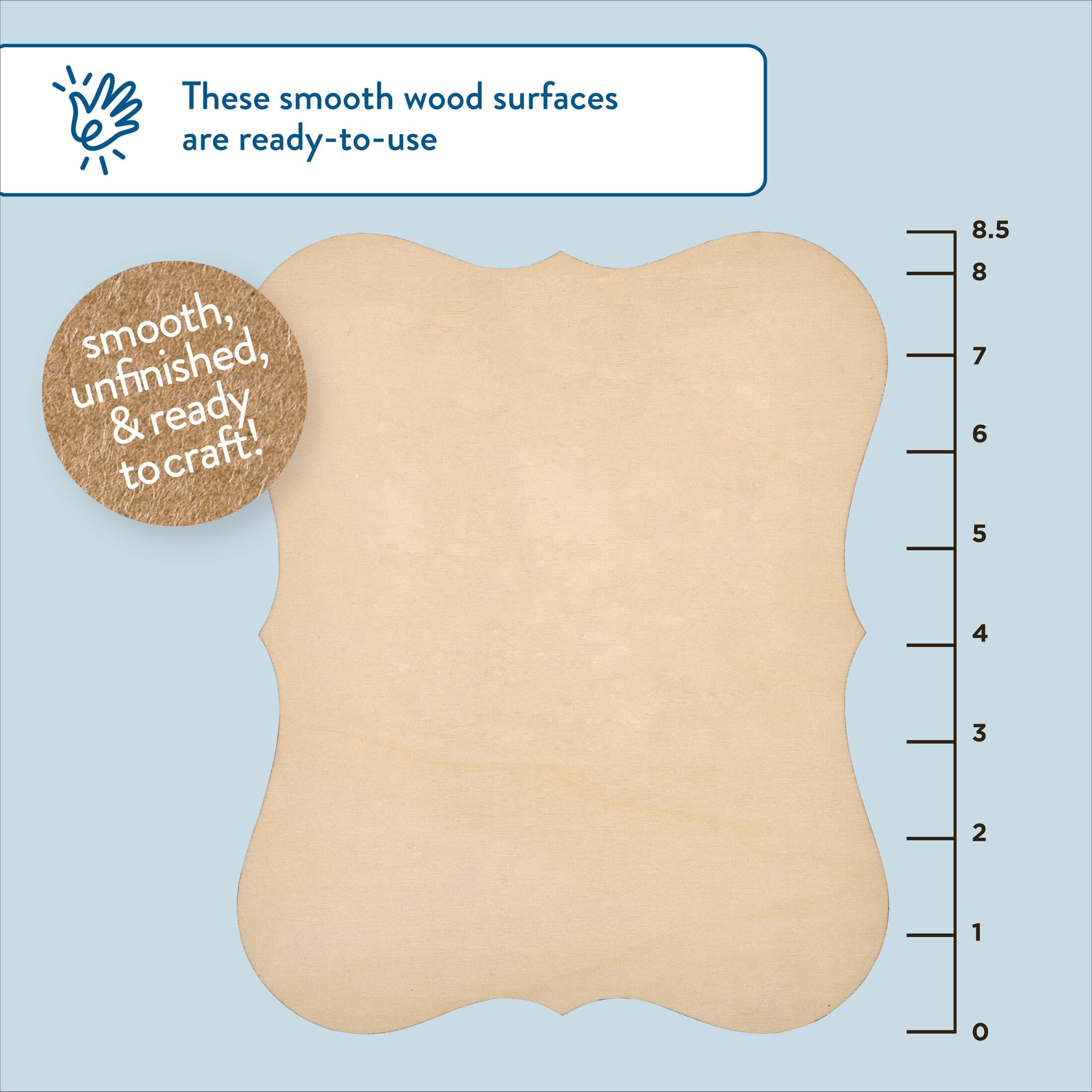 Hello Hobby Wood Fancy Cut Plaque, 8.75 in x 6.63 in