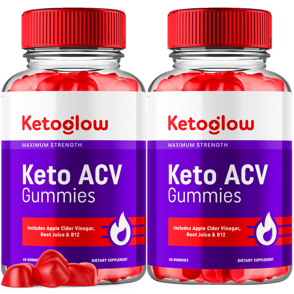 Keto Glow Keto Apple Cider Vinegar Gummies Max Strength ACV Supplement 120 Gummies