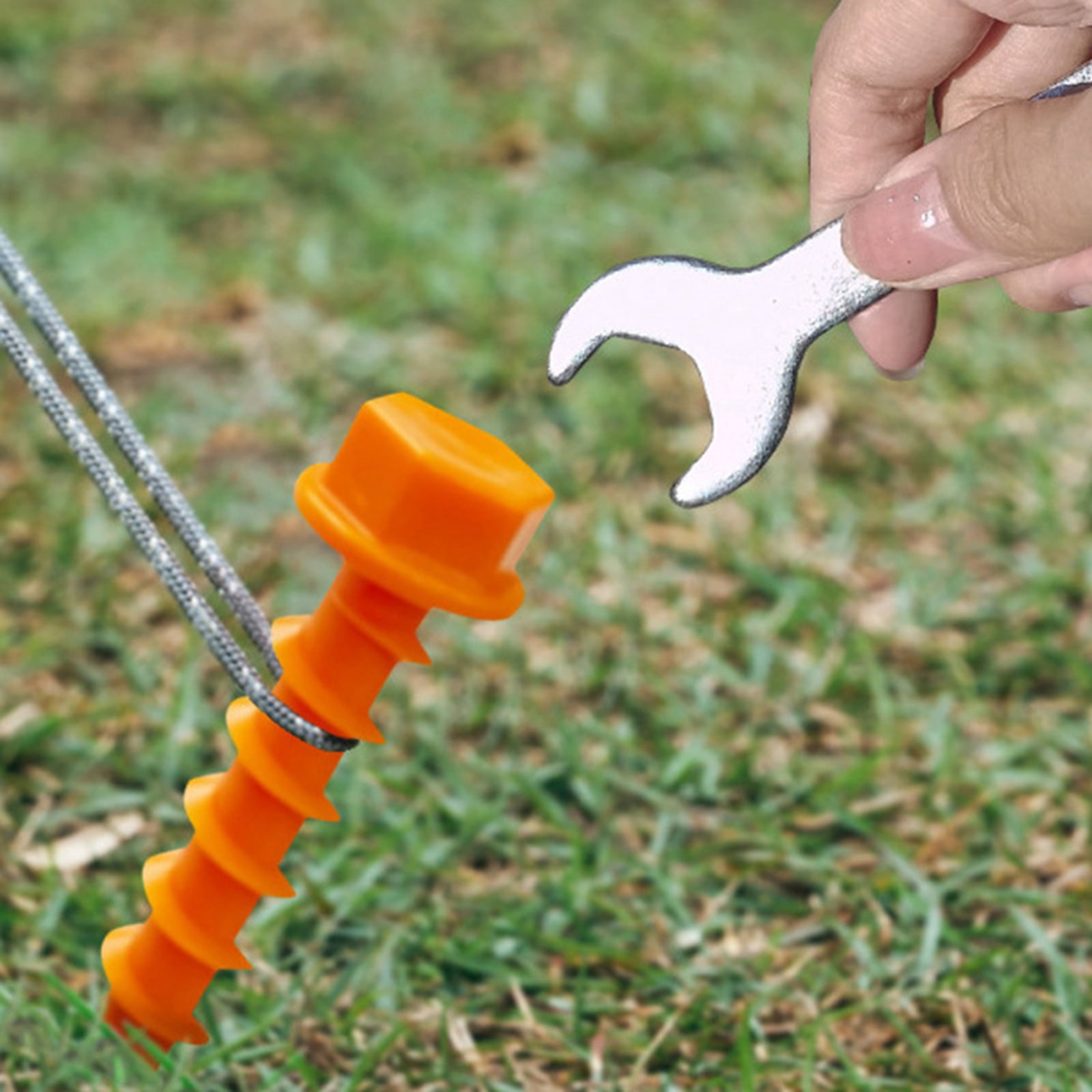 10Pcs Plastic Tent Pegs, Plastic Tent Nails for Fixing Camping Tent Rain Tarps Garden Awnings Pegs for Outdoor