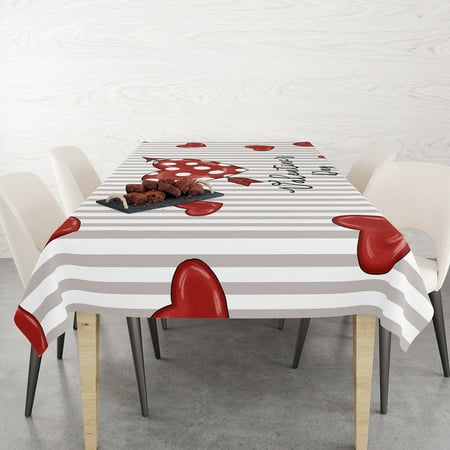 

Hot Sale Valentine Day Love Printed Tablecloth Table Table Table Bedside Table Dust Insulation Decorative Tablecloth