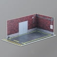 thumbnail image 4 of hengtong 2x 1/24 Car Model Diorama Parking Display Landscape Parking Space Scene Gift DIY Yellow Wall, 4 of 9