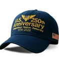 thumbnail image 5 of USA 250th Anniversary Hat, Adjustable Retro Washed Cap, Patriotic Tribute Design, Army-Inspired, Celebrate 250 Years of American Heritage, Khaki, 5 of 9
