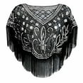 thumbnail image 3 of Châle à Franges Élégant pour Tenue de Soirée Formelle et Invités de Mariage Accessoire Idéal pour Robe de Soirée, 3 of 3