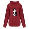 thumbnail image 5 of WEAIXIMIUNG Robe Sweat Femme Manches Courtes Imprimé Chat et Chien Décontracté à Capuche pour Détente, 5 of 5