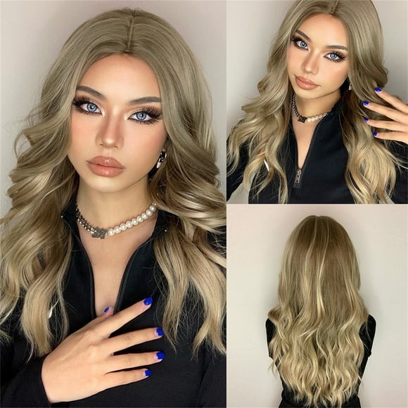 RKSTN Wigs Human Hair Women's Brown Wig With Mid-length Curly Hair Female Curly Hair Wig Glueless Wigs