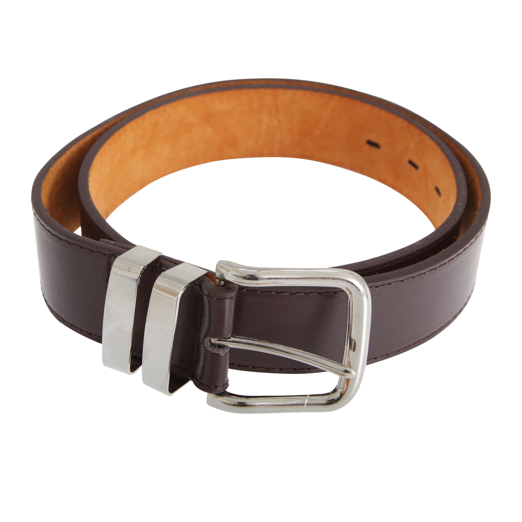 Forests Belts Mens 1.5 Inch Bonded Leather Trouser Belt With Double