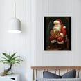 thumbnail image 3 of Christmas Art - Santa Claus with Nativity Scene Snowglobe, Vibrant Christmas Canvas Wall Art, Artist Grade Canvas Perfect Decor for Religious Homes, 3 of 4