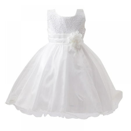 

Little Girls Sequin Mesh Tull Dress Sleeveless Flower Pretty Party Ball Gown 150/8-9T