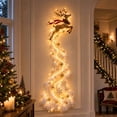 thumbnail image 2 of Christmas Magic Trail Wall Light, Reindeer Hanging Decoration, Outdoor Indoor Holiday Decor for Living Room Door, 2 of 6