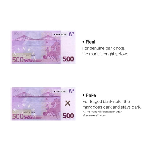 Stylo faux argent - Stylo de détection - Stylo monnaie contrefaite