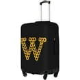 thumbnail image 3 of Sunflower Initial Name W Black Luggage Cover Elastic Washable Stretch Suitcase Protector Anti-Scratch Travel Suitcase Cover for Kid and Adult L (Fit 25-28 inch suitcase), 3 of 6