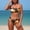Yellow, variant on Oplxuo Halter Bikini Sets for Women Two Piece Swimsuit Bandeau High Waisted Bathing Suits Triangle Bottom Swimwear