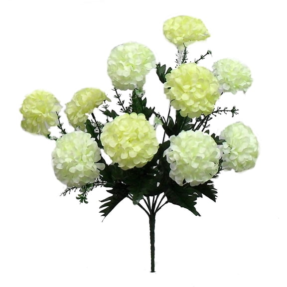 Off-White Vanilla Hydrangea 17in Artificial Polysilk Faux Fake Flower Bush for Craft Home Garden Outdoor Bouquet Arrangement Ceremony Wedding Arch Floral Wall Aisle Decor (Cream Beige, Set of 2)