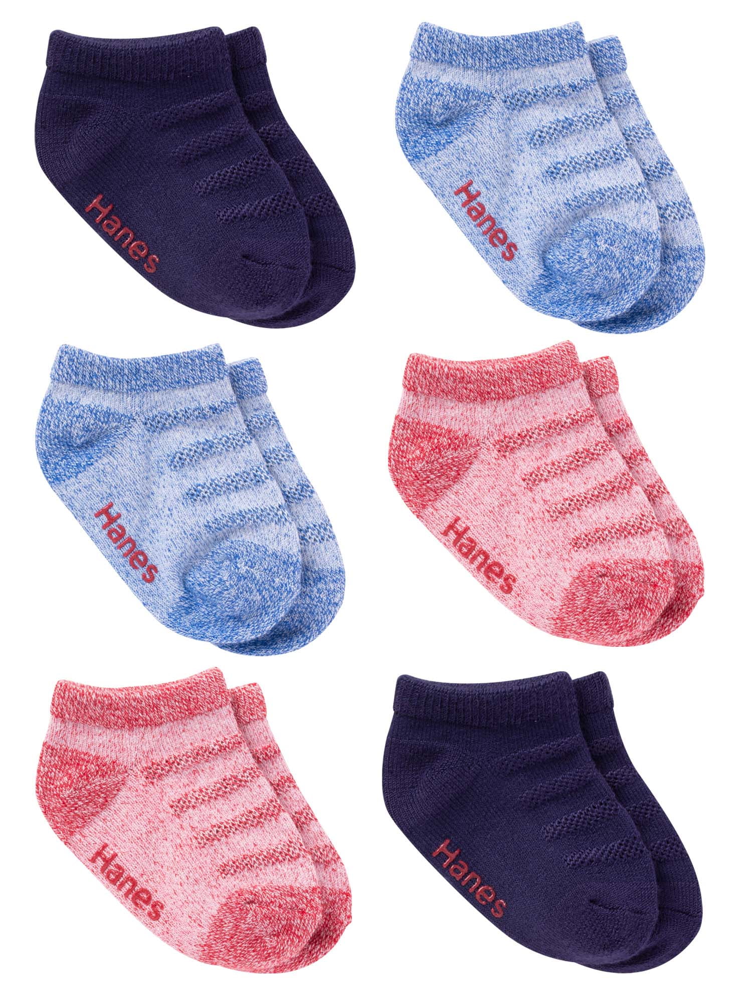 Hanes Toddler Boy Low Cut Socks, 6 Pack, Sizes 12M-5T