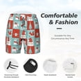 thumbnail image 3 of Haiem Warm Christmas Memories Mens Swim Trunks with Compression Liner 2 in 1 Swimming Shorts Stretch Swimwear Quick Dry,Board Shorts-3X-Large, 3 of 9
