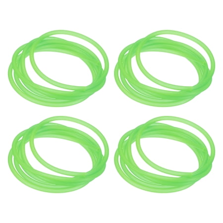 Uxcell Glow Tube Fishing Deep Sea Silicone Luminous Tube Soft Fishing Angling Glow Tubing Tool Attract Fish 0.12 OD x 3.28ft & 4Pcs & Green-Fit For(Night Fishing/Deep Drop Rigs)