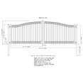 thumbnail image 2 of ALEKO DG18DUBD Dublin Style Ornamental Iron Wrought Dual Driveway Gate 18' High Quality, 2 of 9