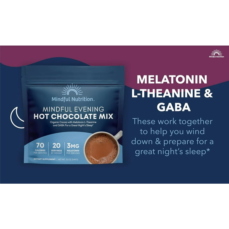 Cocoaさん♡ Mindful Nutrition Sleep Powder Cocoa Mix with Melatonin 3mg, GABA
