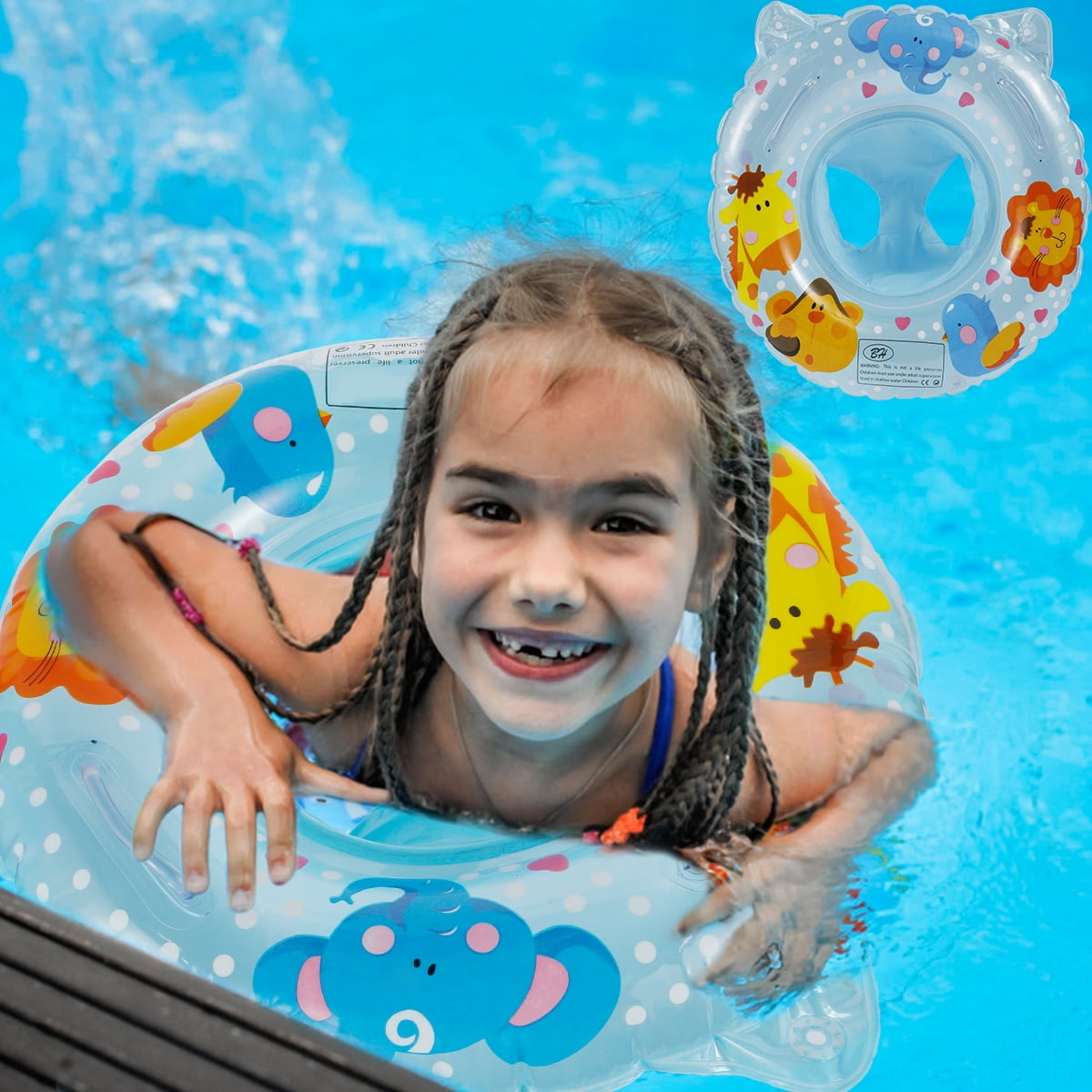 AoHao Inflatable RideOn Pool Float Baby Swimming Pool Ring for Infant Toddler Kids Summer