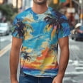 thumbnail image 1 of Men’s Novelty Graphic Summer T Shirt with Classic Print for Daily Casual Wear Smooth Short Sleeve Tee, 1 of 3
