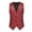 Red, variant on Stamzod Suit Vest for Men Solid Color Sleeveless Button Up Work Waistcoat Mens Vests Dress Outerwear Black XL
