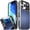 Blue, variant on Vena vCommute For Apple iPhone 17 Pro Case Wallet, Case with Stand Leather Card Holder [Military Grade Drop Protection], Red