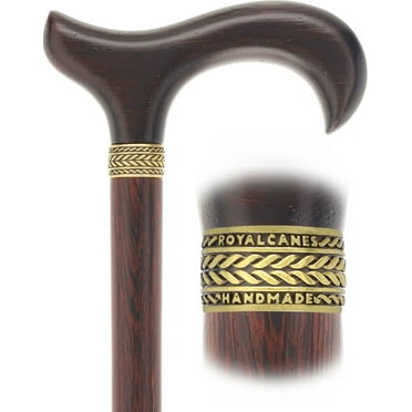Stylish Walking Sticks – Derby Walking Canes with Wood Shaft and Pewter Collar – Colorful Cane Best Gift for Men and Women – Portable Wooden Derby Cane Safe to Walk.