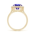 thumbnail image 5 of ANGARA Natural 3.5 Ct. Tanzanite with Diamond Halo Ring in 14K Yellow Gold for Women (Ring Size: 12), 5 of 10