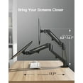 thumbnail image 4 of Irongear Dual Monitor Stand, Adjustable Gas Spring Dual Monitor Mount for 13-27 inch Screens up to 14.3 lbs, Dual Arm Monitor Mount with Swivel, Tilt, Rotation, 4 of 7