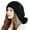 Black, variant on UDIYO Women Winter Hat Ear Protection Thick Solid Color Crochet Soft Warm High Elasticity Anti-shrink Fleece Women Winter Bonnet for Outdoor
