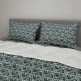 thumbnail image 2 of Fleur De Lis Comforter & Sham Bedding Set, Abstract Dotted Rectangles with Floral Pattern Polka Dots with Vintage Motifs, 3 pcs Duvet Set Microfiber Filling Quilt, 5 Sizes, Sage Green, by Ambesonne, 2 of 4