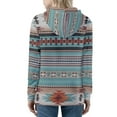 thumbnail image 3 of Renewold Aztec Zipper Hoodie for Women Youth Size M , Long Sleeves Oversized Sweatshirts Navajo Native American Design Tops Thin Breathable Clothes Fall Stay Warm Outdoor Shirts with Pocket, 3 of 5