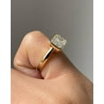 thumbnail image 3 of SOLITAIRE JEWELS 1.80Ct Emerald Moissamnite Diamond Full Bezel Engagement Ring 10K Yellow Gold, 3 of 6